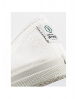 Baskets toile ungles bordado blanc femme - Natural World