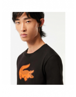 T-shirt core performance noir orange homme - Lacoste
