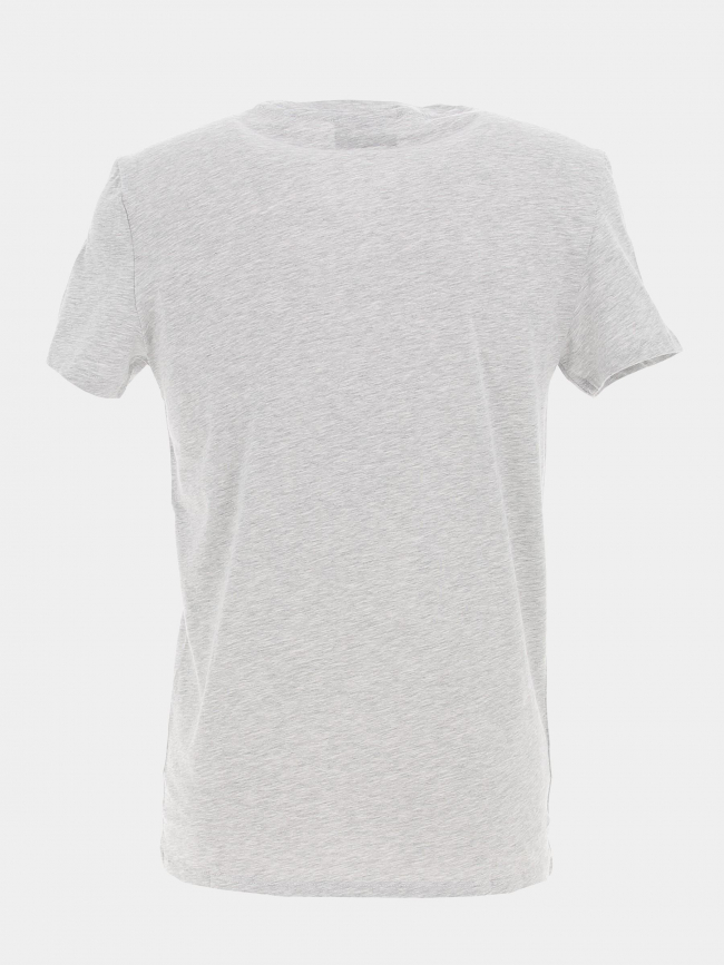 T-shirt uni logo chiné gris homme - Lacoste
