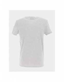 T-shirt uni logo chiné gris homme - Lacoste