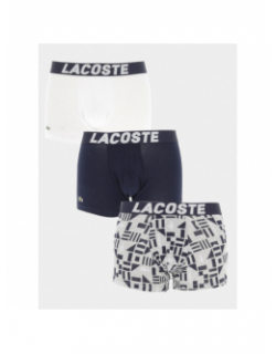 Pack 3 boxers court bleu blanc homme - Lacoste