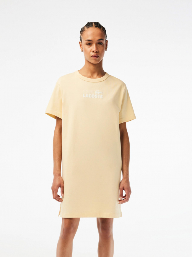 Robe t-shirt summer pack jaune femme - Lacoste