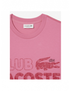 T-shirt club logo rose homme - Lacoste