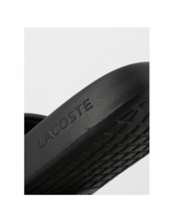 Claquettes croco noir homme - Lacoste