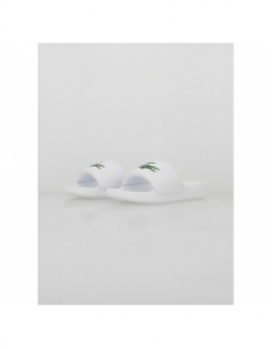 Claquettes serve 1.0 blanc homme - Lacoste