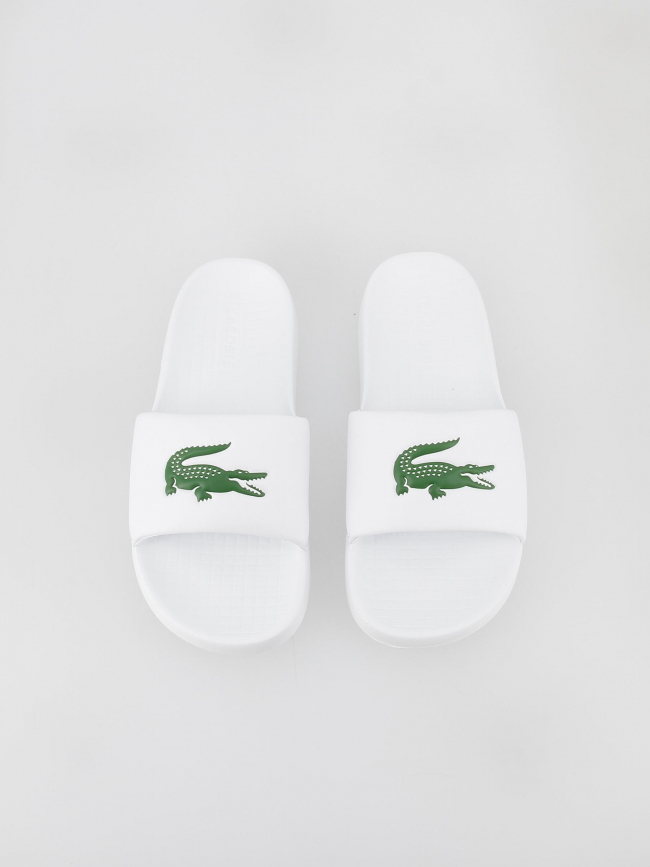 Claquettes serve 1.0 blanc homme - Lacoste