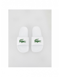 Claquettes serve 1.0 blanc homme - Lacoste