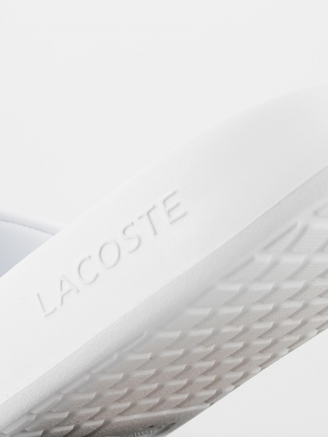 Claquettes serve 1.0 blanc homme - Lacoste