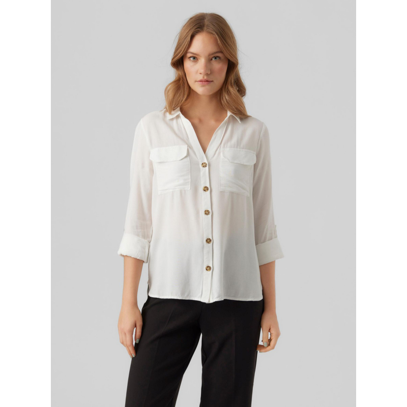 Chemisier bumpy blanc femme - Vero Moda