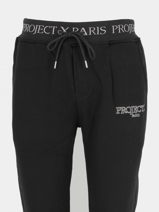 Jogging uni bande logo noir homme - Project X Paris