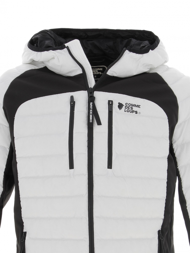 Doudoune fine bi-matière colorado blanc homme - Comme Des Loups