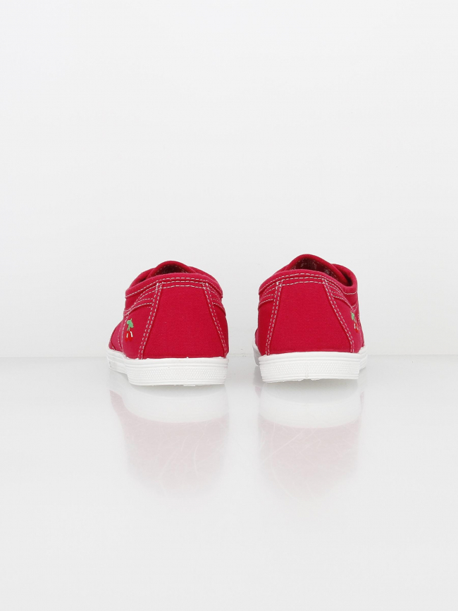 Chaussures en toile rouge femme - Le Temps Des Cerises