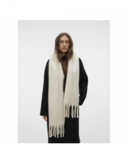 Écharpe uni league écru femme - Vero Moda