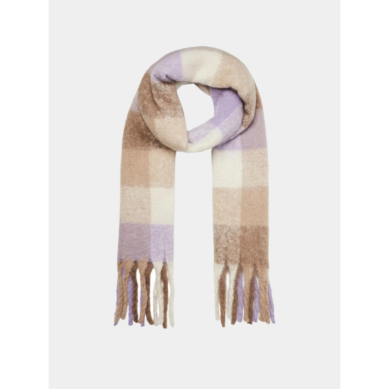 Écharpe à carreaux violet marron femme - Vero Moda