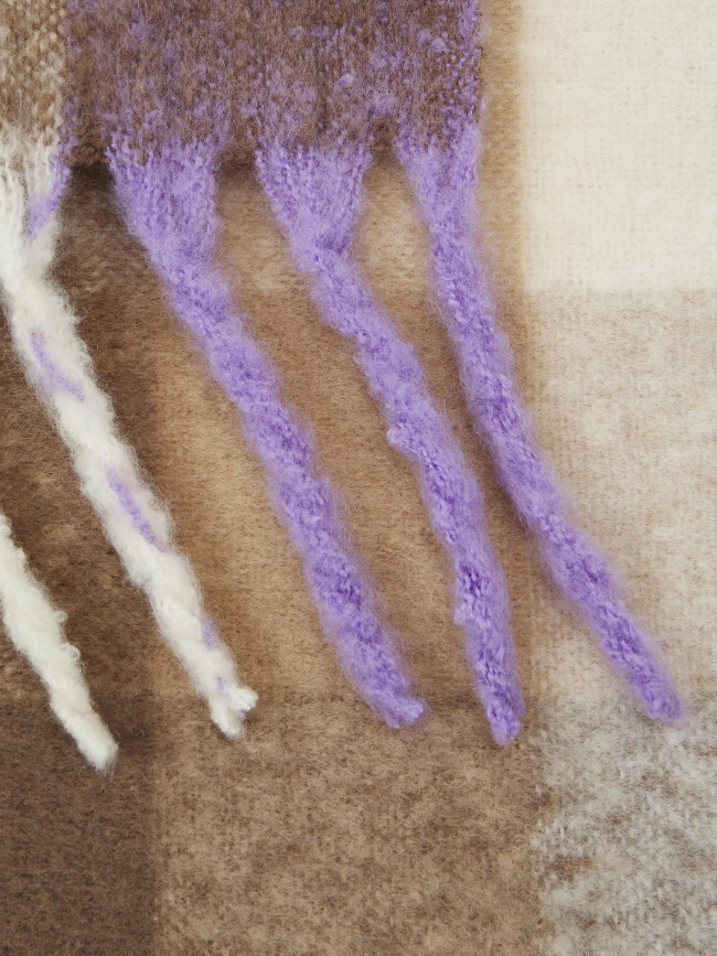 Écharpe à carreaux violet marron femme - Vero Moda