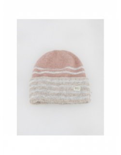 Bonnet à rayures inaru rose beige femme - Barts
