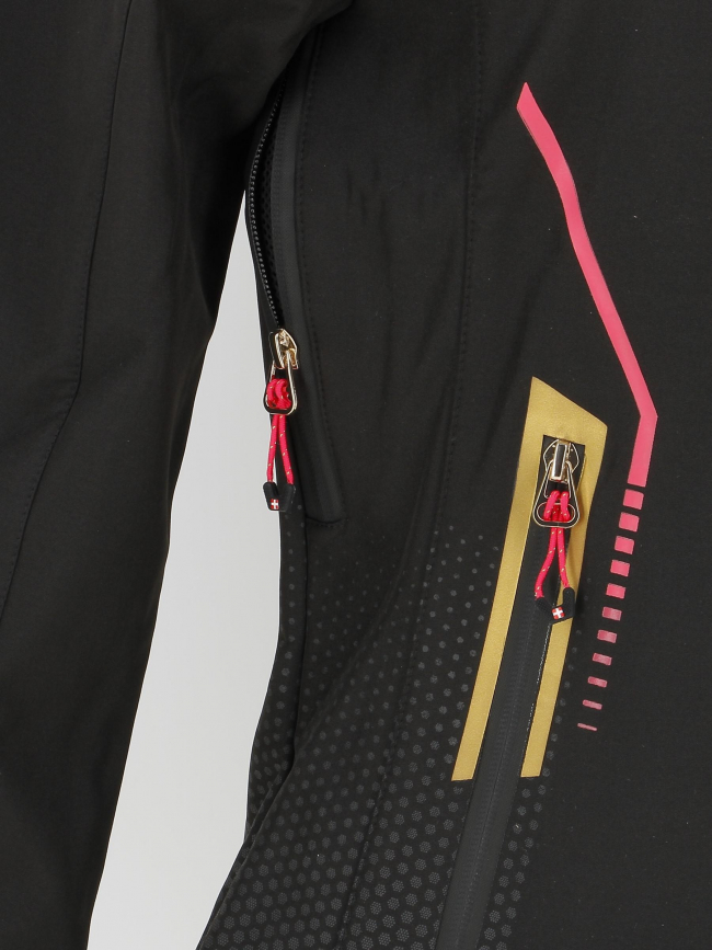 Veste softshell eperi rose noir femme - Aulp