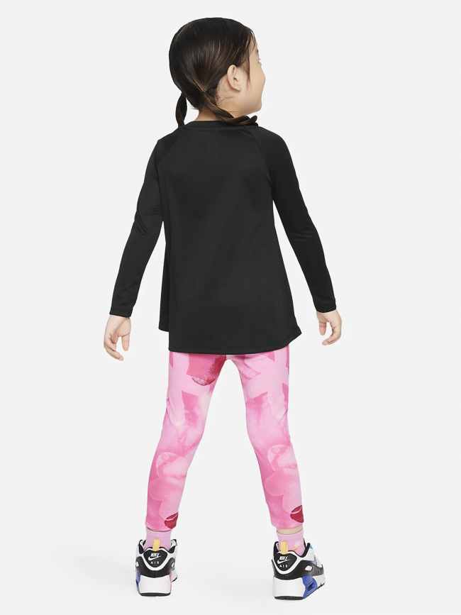 Ensemble legging t-shirt dri-fit noir rose fille - Nike