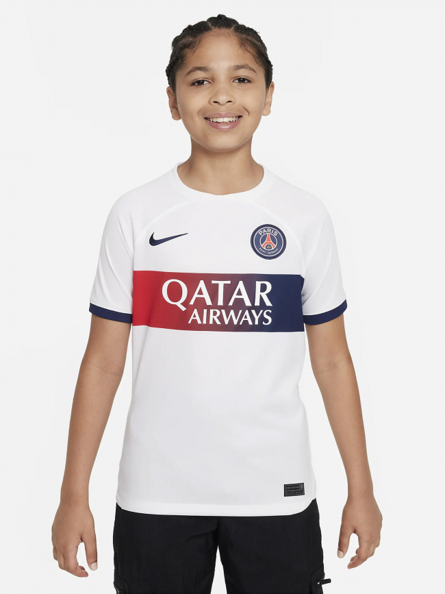Maillot de football PSG quatar airways blanc enfant - Nike