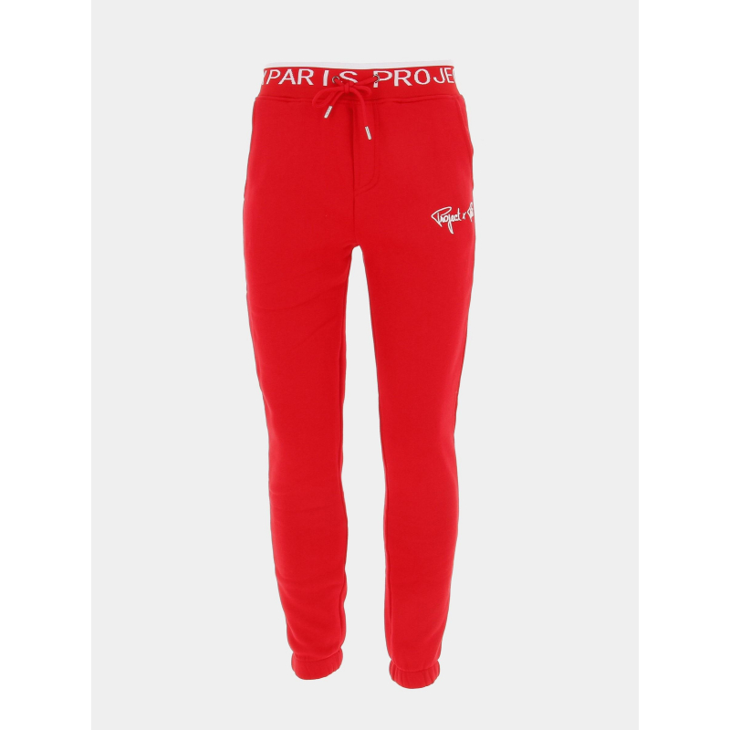 Jogging uni logo brodé rouge enfant - Project X Paris