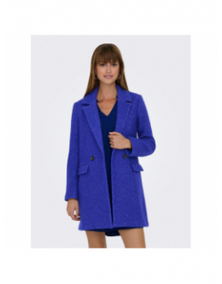 Manteau laine new ally bleu femme - Only
