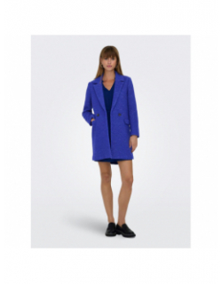 Manteau laine new ally bleu femme - Only