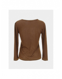 T-shirt manches longues calliopy marron femme - La Petite Etoile