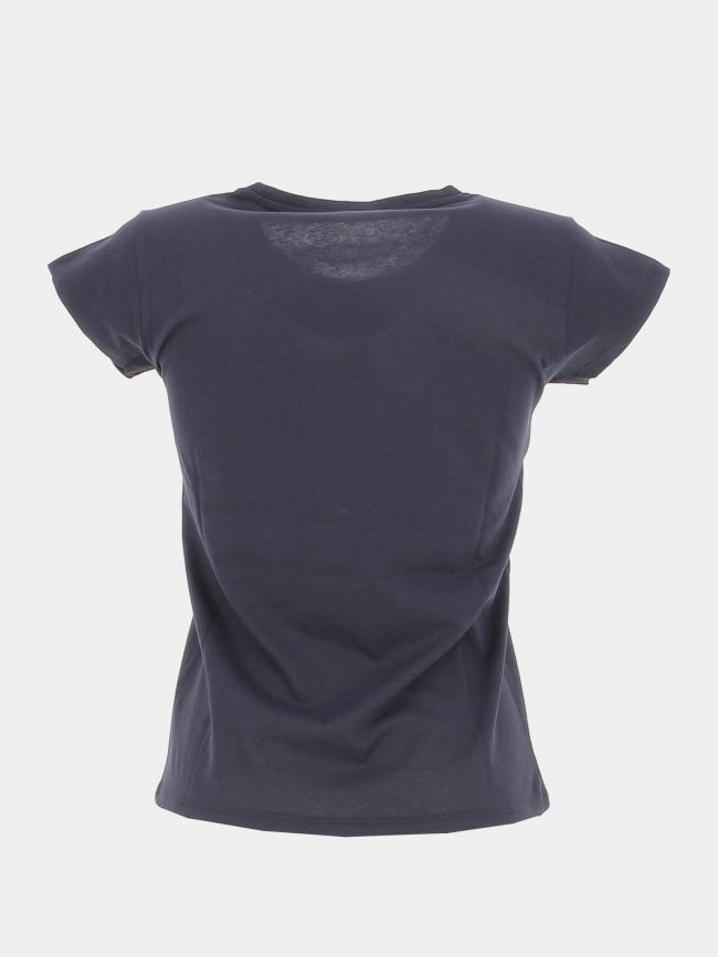 T-shirt kezia logo doré bleu marine fille - Kaporal