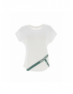 T-shirt loose bondy life play vert blanc femme - Only