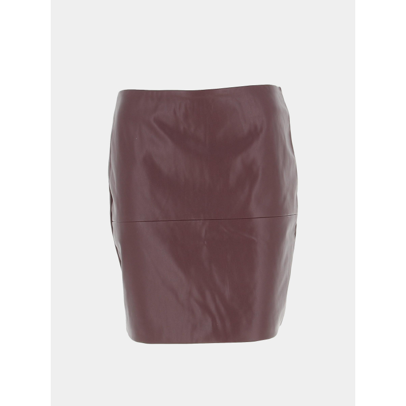 Jupe simili-cuir comano violet femme - Ichi