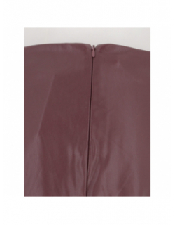 Jupe simili-cuir comano violet femme - Ichi
