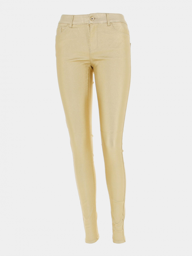 Pantalon slim seven paillettes doré femme - Vero Moda