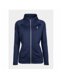 Veste bi matière bleu marine femme - Aulp