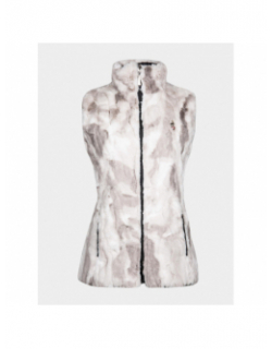 Doudoune sans manche réversible blanc noir femme - Aulp