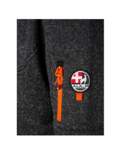 Veste maille navoy anthracite gris orange homme - Aulp