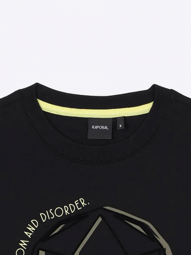 T-shirt manches longues elpin noir garçon - Kaporal