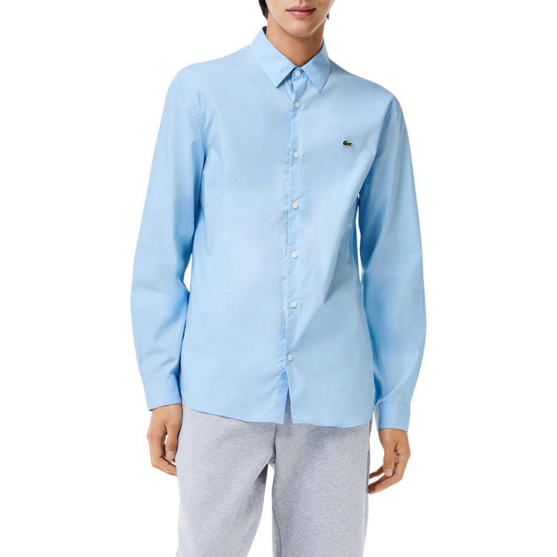 Chemise manches longues core essential bleu homme - Lacoste
