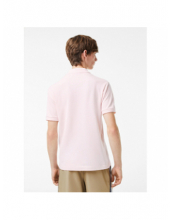 Polo sleeved rib rose homme - Lacoste