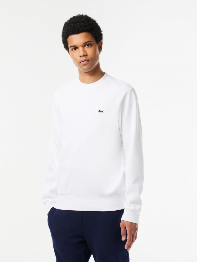 Sweat core solid blanc homme - Lacoste