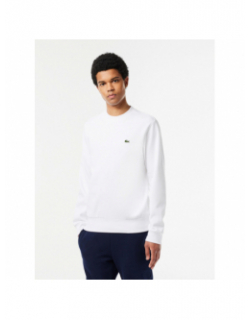 Sweat core solid blanc homme - Lacoste