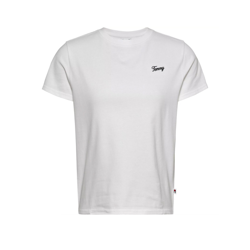 T-shirt regular script blanc femme - Tommy Jeans