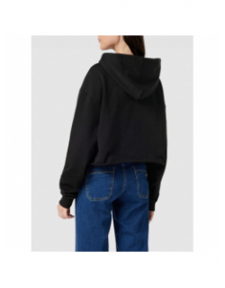 Sweat à capuche crop dephana noir femme - Hugo