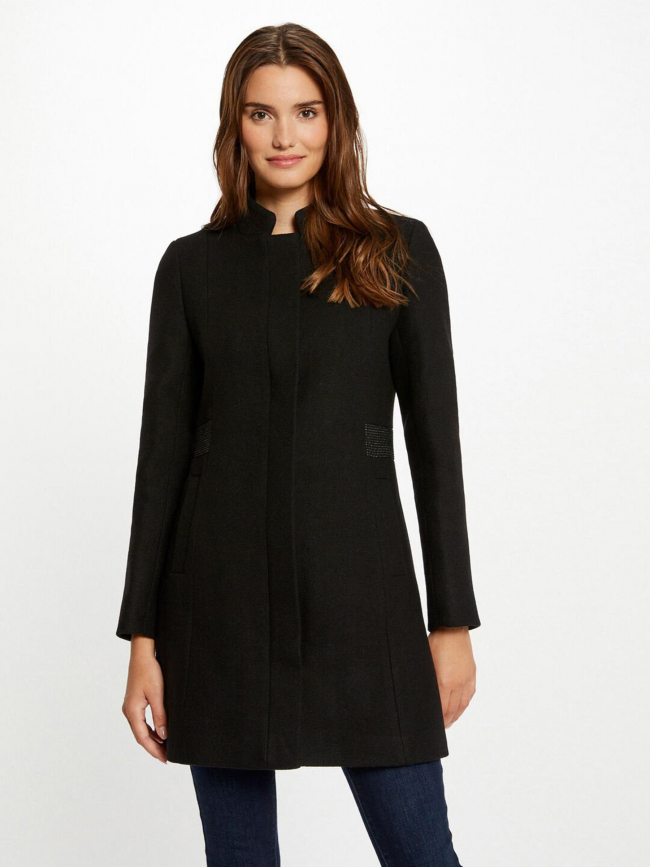 Manteau en laine suzon noir femme - Morgan