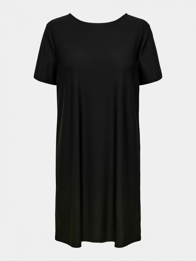 Robe courte droite t-shirt lana noir femme - Only