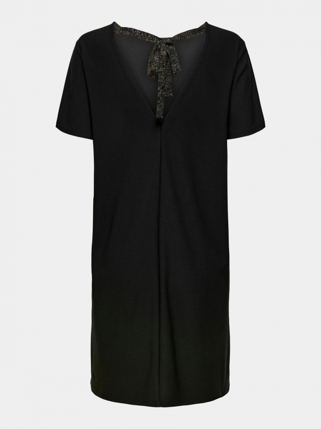 Robe courte droite t-shirt lana noir femme - Only