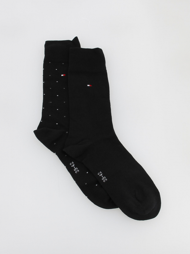 Coffret 4 paires de chaussettes motif noir homme - Tommy Hilfiger