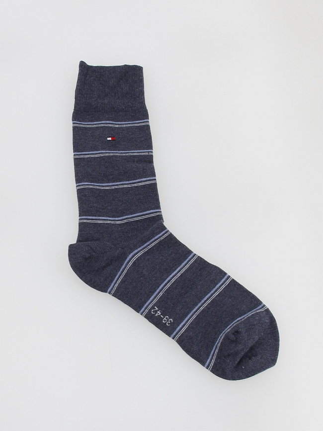 Coffret 3 paires de chaussettes grid bleu homme - Tommy Hilfiger