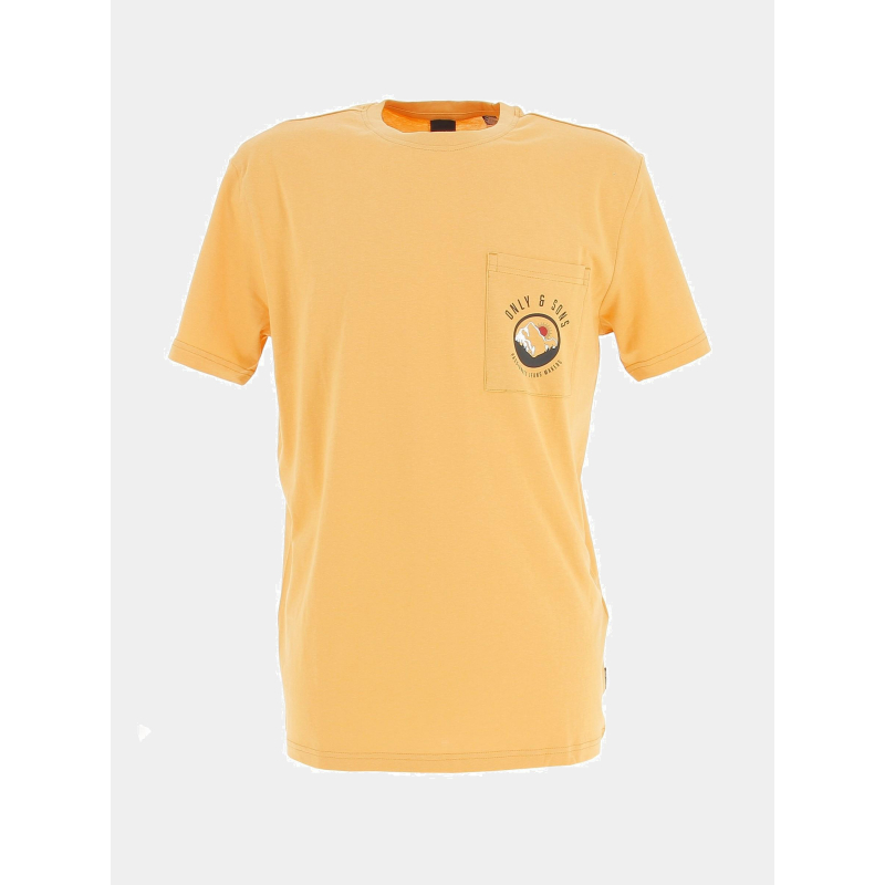 T-shirt thierry jaune homme - Only & Sons