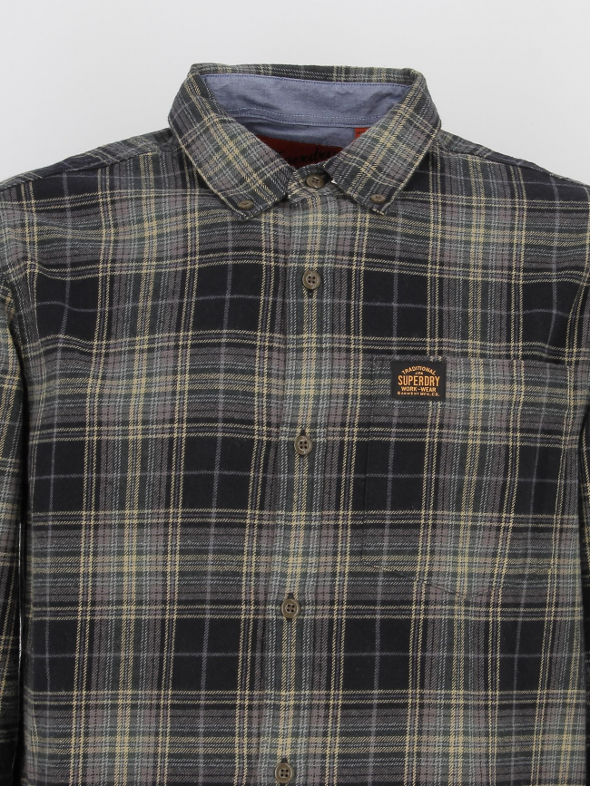 Chemise à carreaux lumberjack noir homme - Superdry