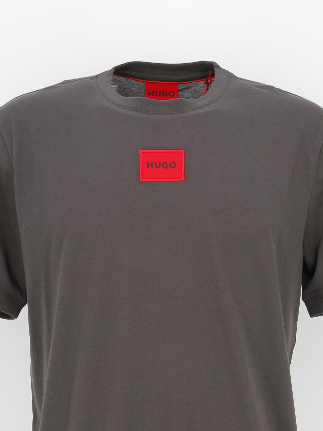 T-shirt uni diragolino gris anthracite homme - Hugo